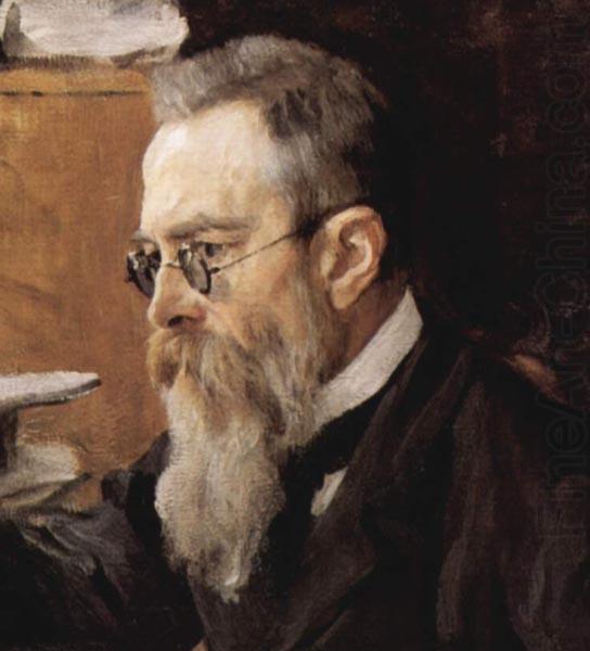 Valentin Serov Crop of portrait of the composer Nikolai Andreyevich Rimsky-Korsakov china oil painting image
